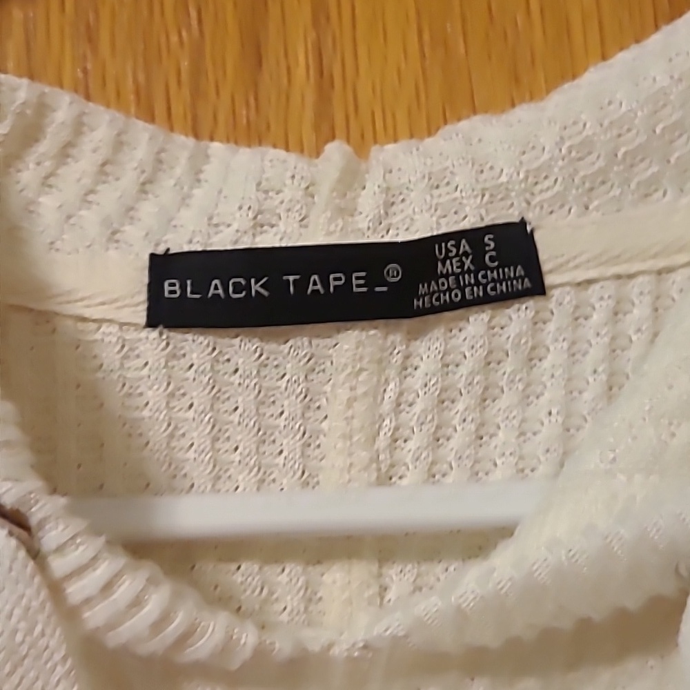 NWT Black Tape Hooded Top View 2